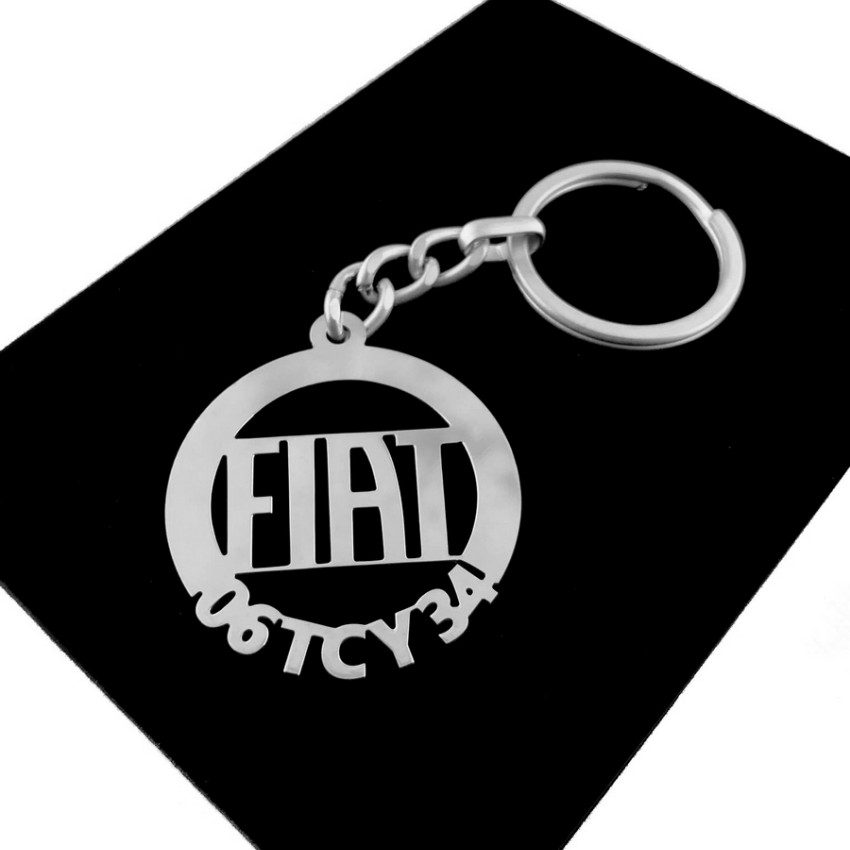 Fiat Anahtarlık - Metal Kişiye Özel 925 Ayar Gümüş Kaplama
