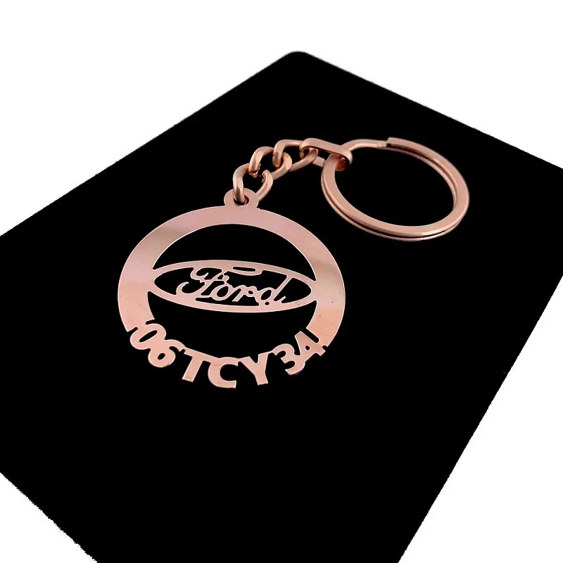 Ford Anahtarlık - Metal Kişiye Özel Rose 24K Ayar Gerçek Altın Kaplama Ford Anahtarlık - Metal Kişiye Özel Rose 24K Ayar Gerçek Altın Kaplama