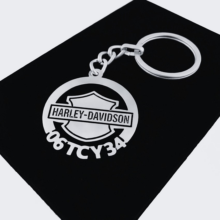 Harley Davidson Anahtarlık - Metal Kişiye Özel 925 Ayar Gümüş Kaplama
