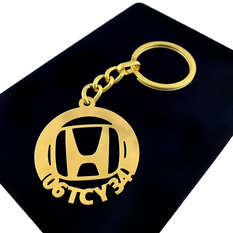 Honda Anahtarlık - Metal Kişiye Özel Gold 24K Ayar Gerçek Altın Kaplama Honda Anahtarlık - Metal Kişiye Özel Gold 24K Ayar Gerçek Altın Kaplama