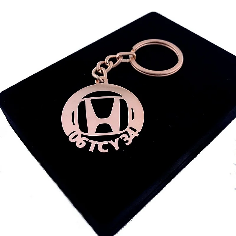 Kişiye Özel - Metal Honda - Rose Plaka Anahtarlık Gerçek Altın Kaplama Kişiye Özel - Metal Honda - Rose Plaka Anahtarlık Gerçek Altın Kaplama