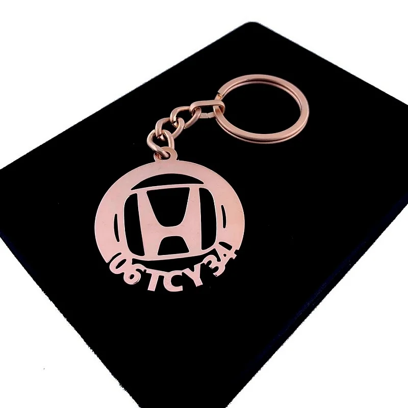 Kişiye Özel - Metal Honda - Rose Plaka Anahtarlık Gerçek Altın Kaplama Kişiye Özel - Metal Honda - Rose Plaka Anahtarlık Gerçek Altın Kaplama