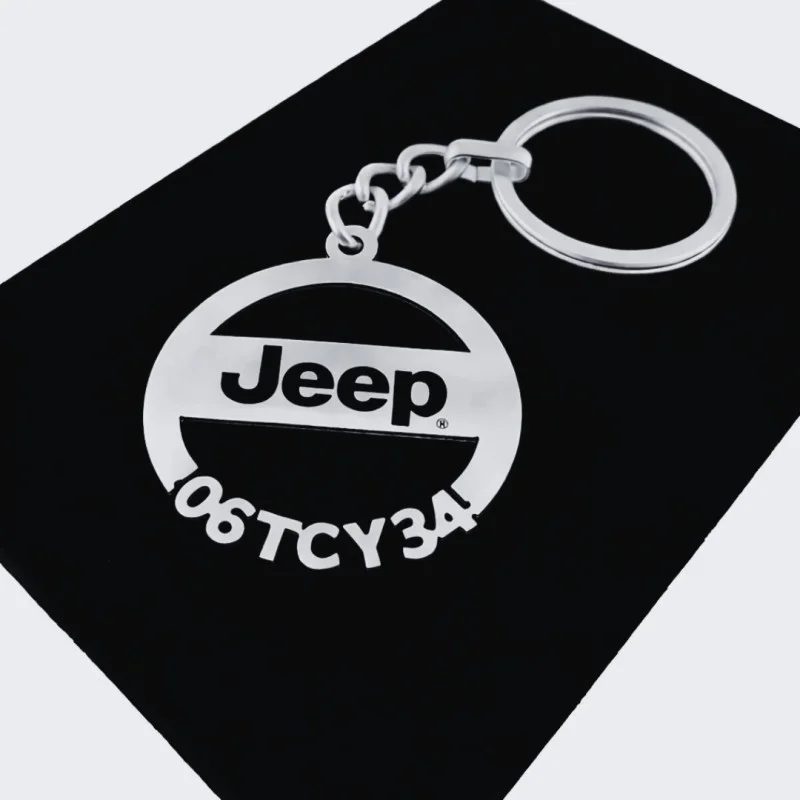 Jeep Anahtarlık - Metal Kişiye Özel 925 Ayar Gümüş Kaplama