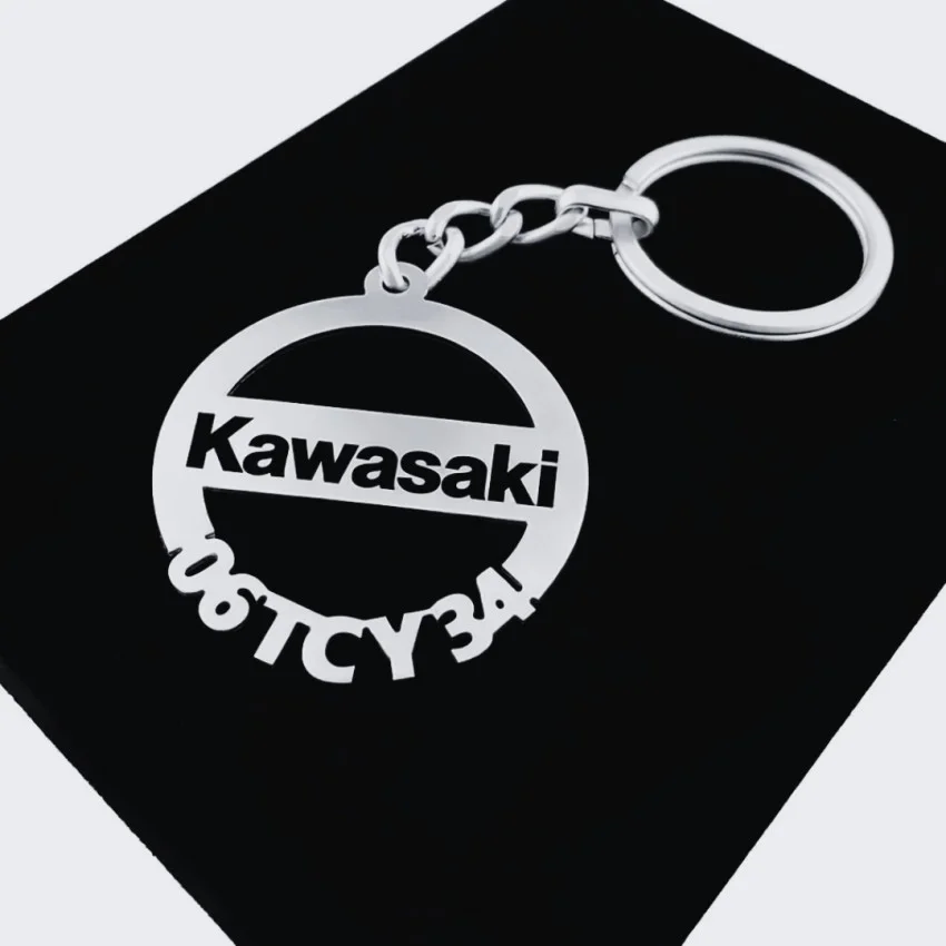Kawasaki Anahtarlık - Metal Kişiye Özel 925 Ayar Gümüş Kaplama