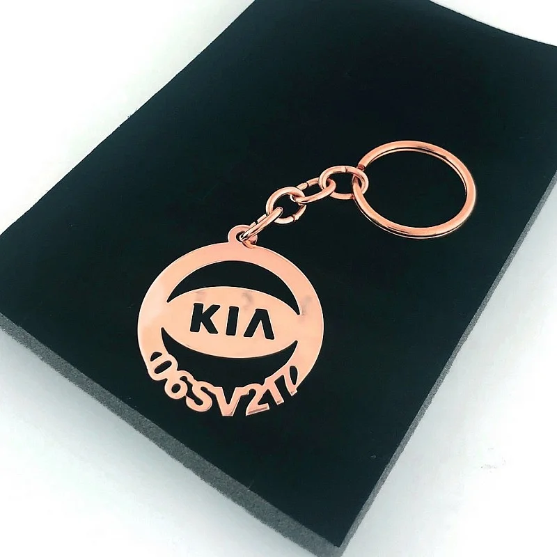 Kia Anahtarlık - Metal Kişiye Özel Rose 24K Ayar Gerçek Altın Kaplama Kia Anahtarlık - Metal Kişiye Özel Rose 24K Ayar Gerçek Altın Kaplama