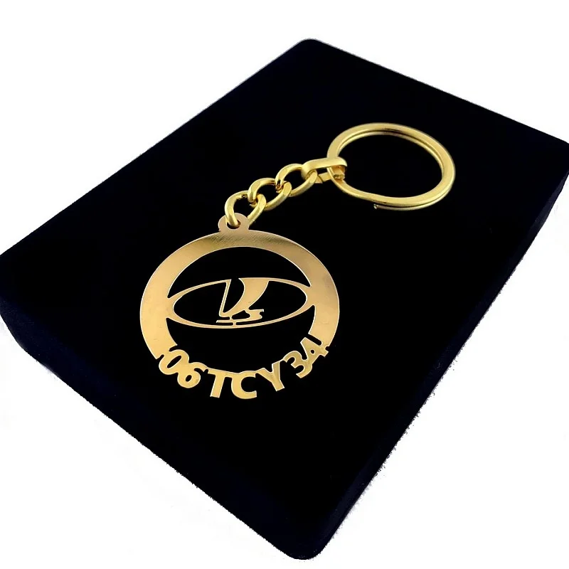 Lada Anahtarlık - Metal Kişiye Özel Gold 24K Ayar Gerçek Altın Kaplama Lada Anahtarlık - Metal Kişiye Özel Gold 24K Ayar Gerçek Altın Kaplama