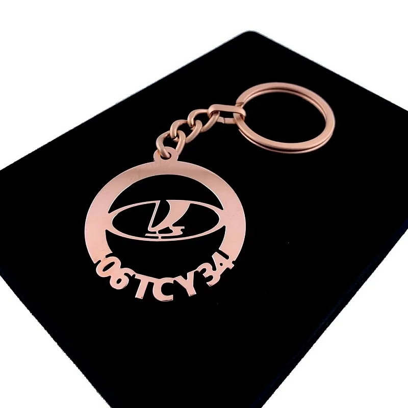 Lada Anahtarlık - Metal Kişiye Özel Rose 24K Ayar Gerçek Altın Kaplama Lada Anahtarlık - Metal Kişiye Özel Rose 24K Ayar Gerçek Altın Kaplama