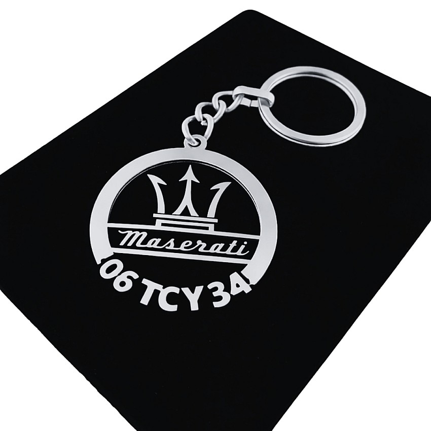 Maserati Anahtarlık - Metal Kişiye Özel 925 Ayar Gümüş Kaplama