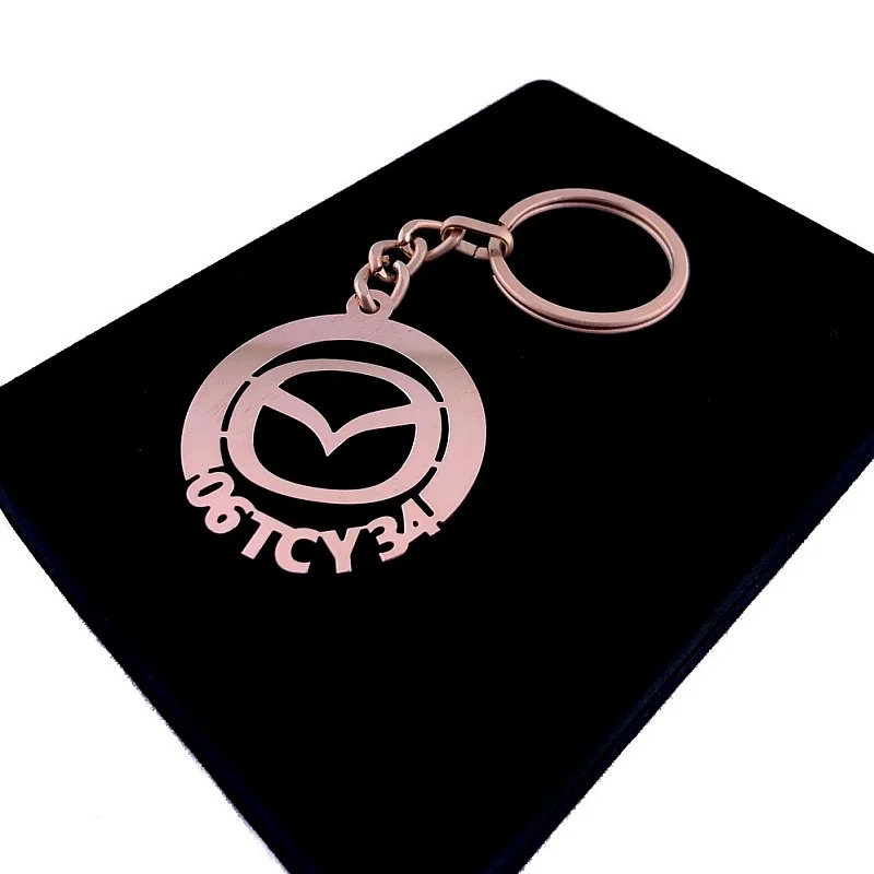 Mazda Anahtarlık - Metal Kişiye Özel Rose 24K Ayar Gerçek Altın Kaplama Mazda Anahtarlık - Metal Kişiye Özel Rose 24K Ayar Gerçek Altın Kaplama