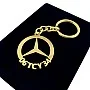 Mercedes Benz Anahtarlık - Metal Kişiye Özel Gold 24K Ayar Gerçek Altın Kaplama