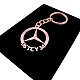 Kişiye Özel - Metal Mercedes Benz - Rose Plaka Anahtarlık Gerçek Altın Kaplama