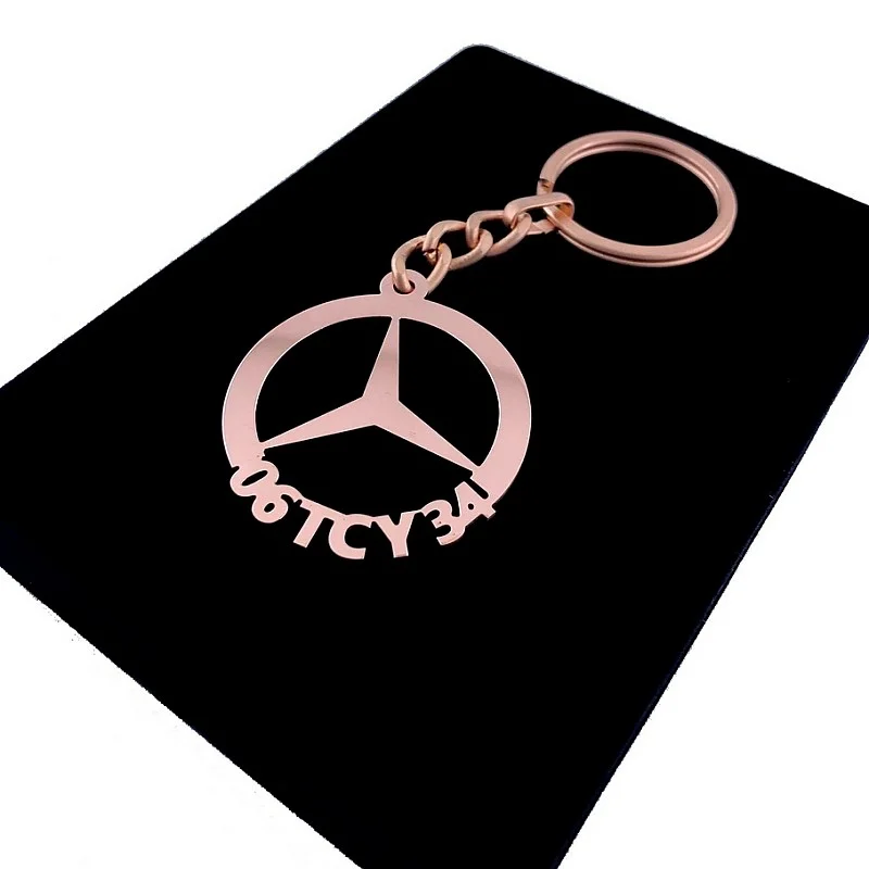 Mercedes Benz Anahtarlık - Metal Kişiye Özel Rose 24K Ayar Gerçek Altın Kaplama Mercedes Benz Anahtarlık - Metal Kişiye Özel Rose 24K Ayar Gerçek Altın Kaplama