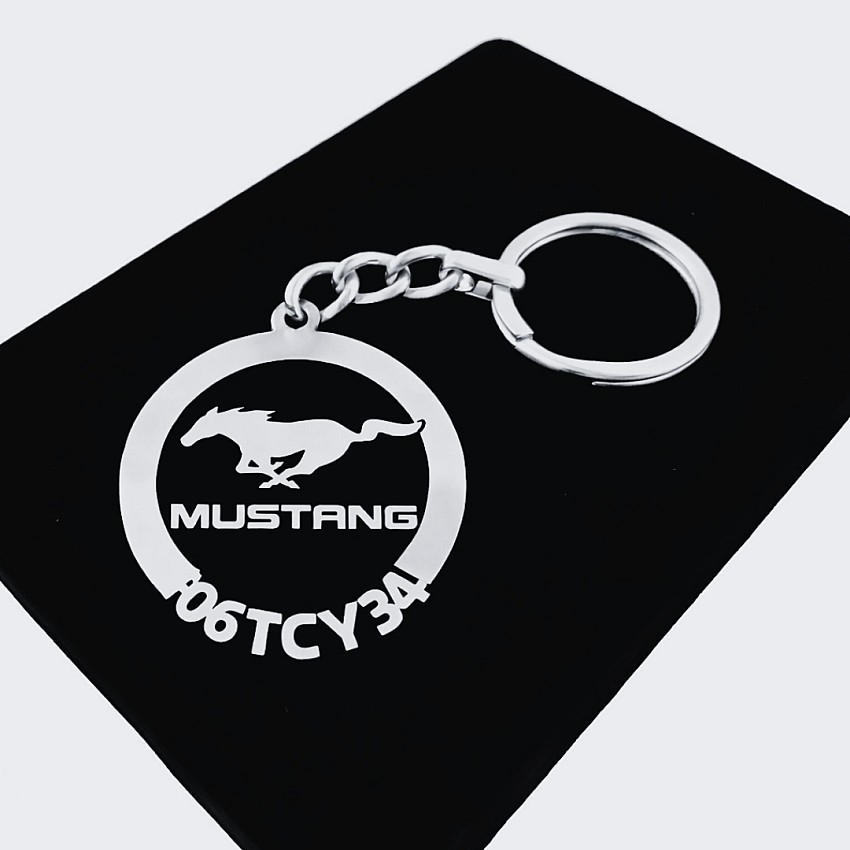 Mustang Anahtarlık - Metal Kişiye Özel 925 Ayar Gümüş Kaplama