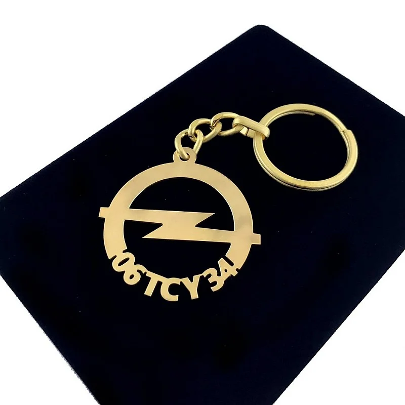 Kişiye Özel - Metal Opel - Gold Plaka Anahtarlık Gerçek Altın Kaplama Kişiye Özel - Metal Opel - Gold Plaka Anahtarlık Gerçek Altın Kaplama