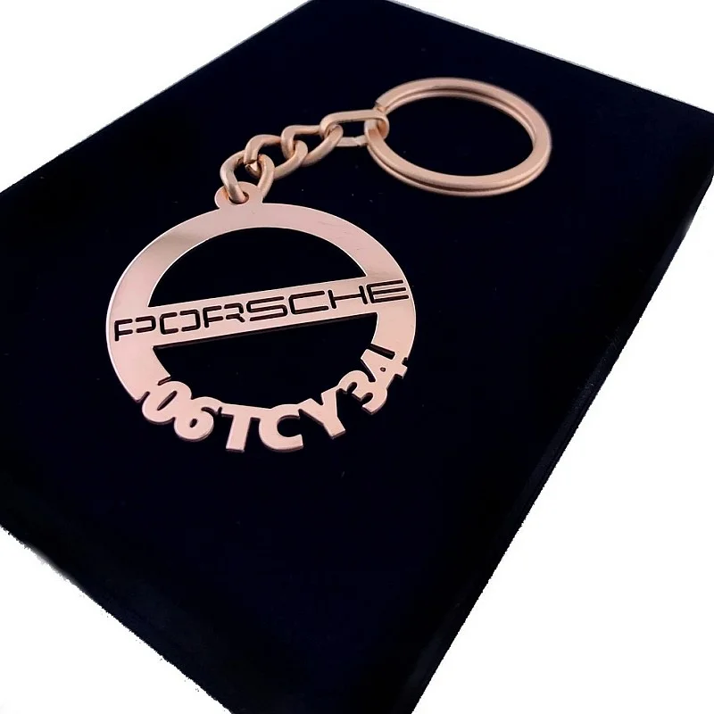 Porsche Anahtarlık - Metal Kişiye Özel Rose 24K Ayar Gerçek Altın Kaplama Porsche Anahtarlık - Metal Kişiye Özel Rose 24K Ayar Gerçek Altın Kaplama