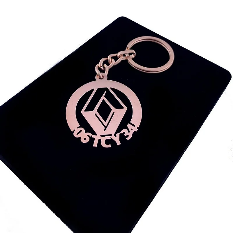 Kişiye Özel - Metal Renault - Rose Plaka Anahtarlık Gerçek Altın Kaplama Kişiye Özel - Metal Renault - Rose Plaka Anahtarlık Gerçek Altın Kaplama