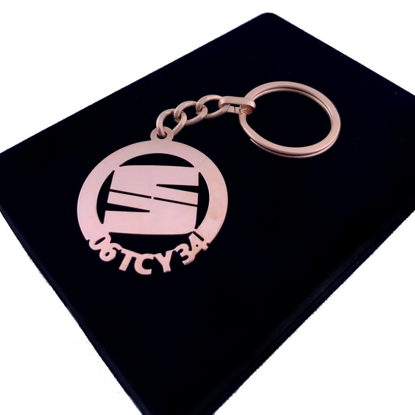 Seat Anahtarlık - Metal Kişiye Özel Rose 24K Ayar Gerçek Altın Kaplama