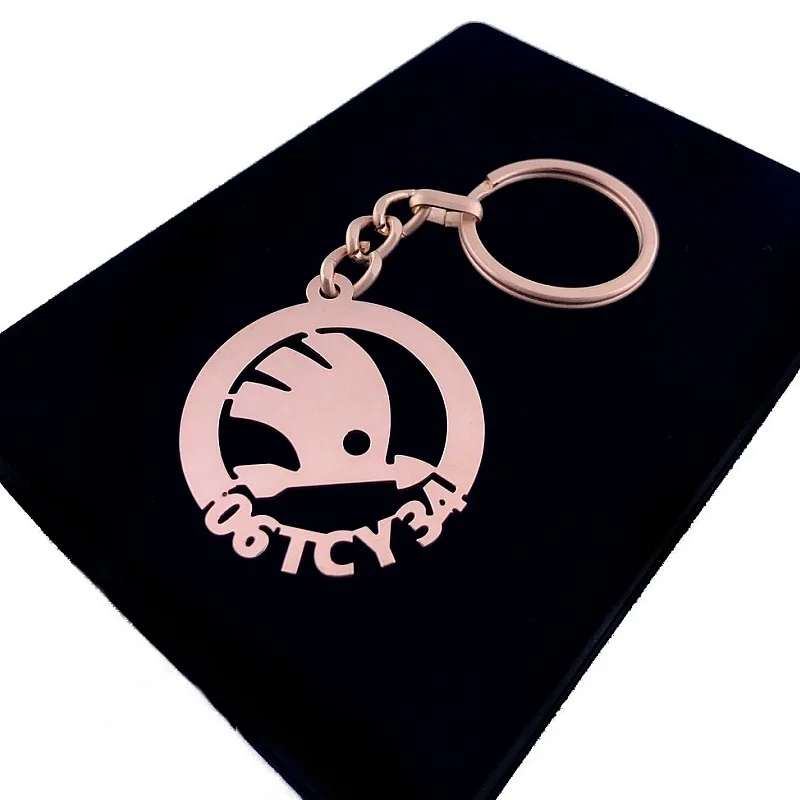 Skoda Anahtarlık - Metal Kişiye Özel Rose 24K Ayar Gerçek Altın Kaplama Skoda Anahtarlık - Metal Kişiye Özel Rose 24K Ayar Gerçek Altın Kaplama