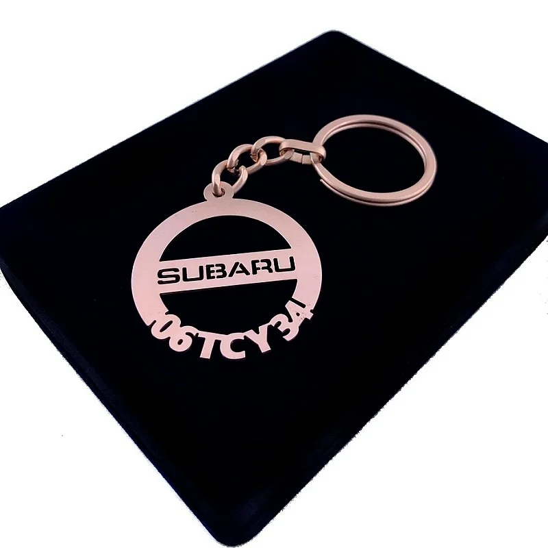 Kişiye Özel - Metal Subaru - Rose Plaka Anahtarlık Gerçek Altın Kaplama Kişiye Özel - Metal Subaru - Rose Plaka Anahtarlık Gerçek Altın Kaplama