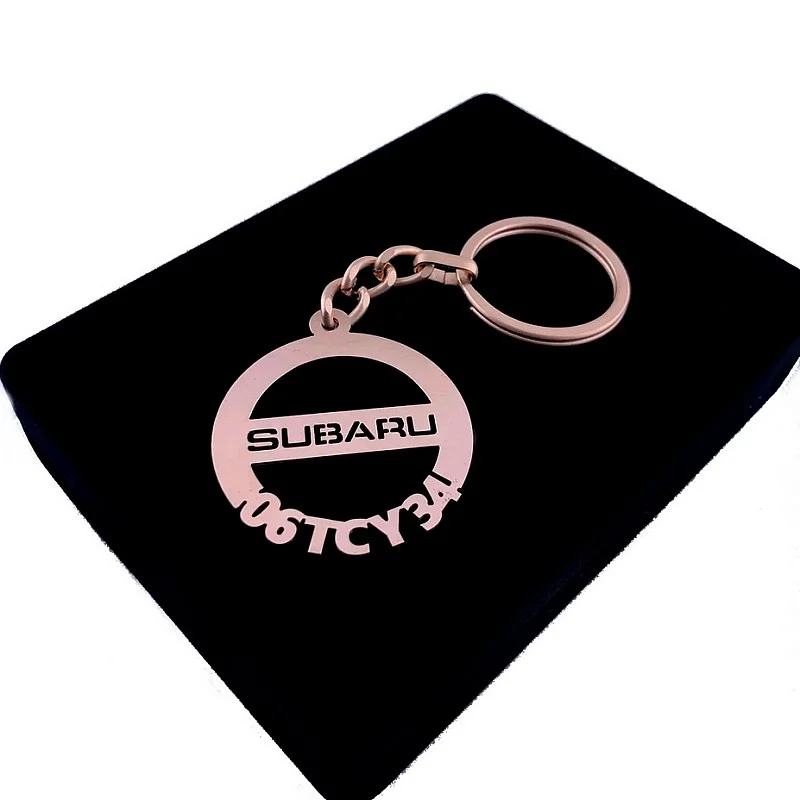 Kişiye Özel - Metal Subaru - Rose Plaka Anahtarlık Gerçek Altın Kaplama Kişiye Özel - Metal Subaru - Rose Plaka Anahtarlık Gerçek Altın Kaplama