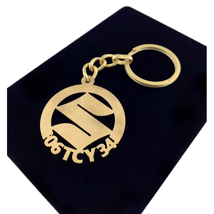 Suzuki Anahtarlık - Metal Kişiye Özel Gold 24K Ayar Gerçek Altın Kaplama