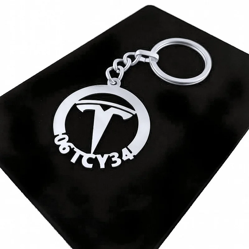 Kişiye Özel - Tesla - Gümüş Anahtarlık Gerçek Gümüş Kaplama