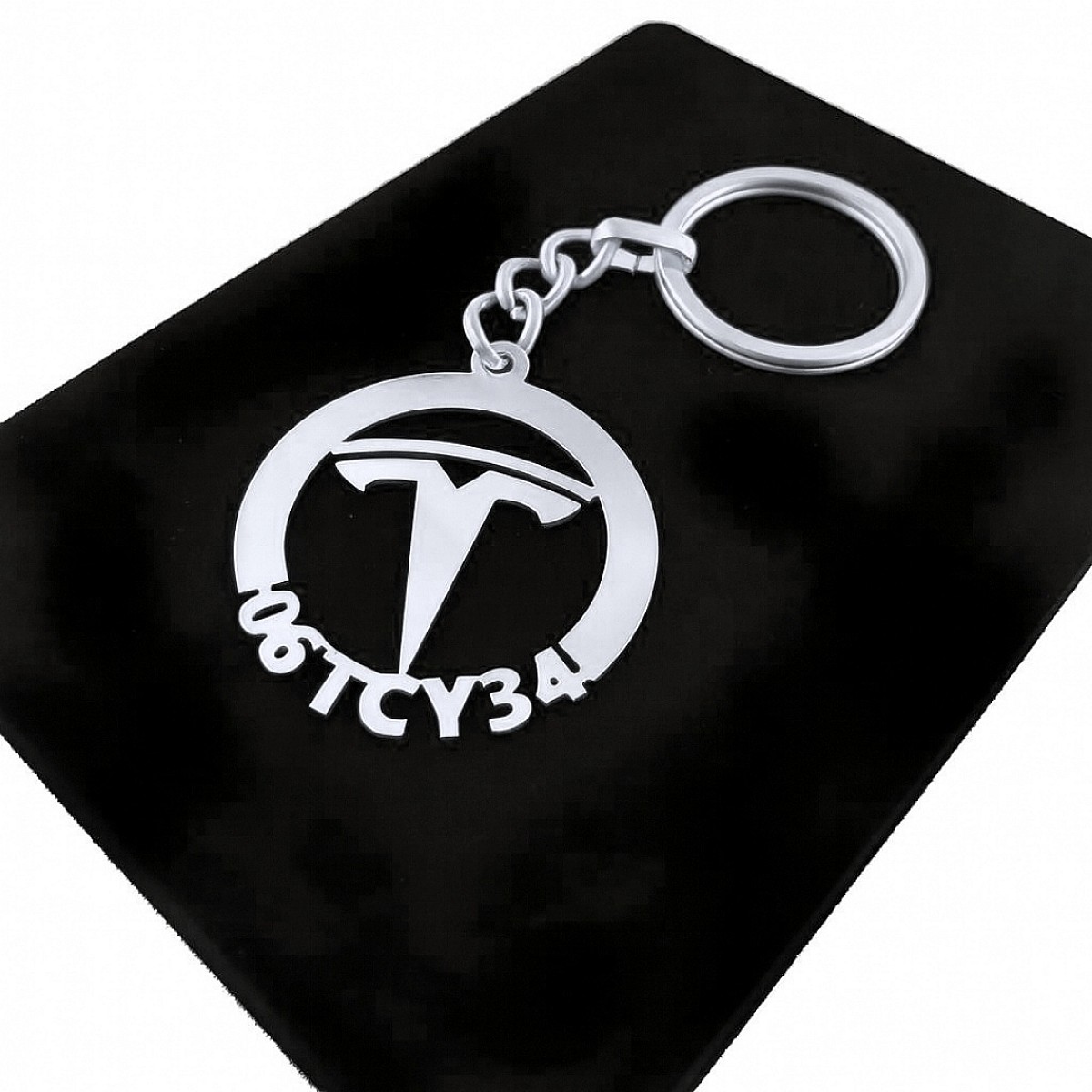 Kişiye Özel - Tesla - Gümüş Anahtarlık Gerçek Gümüş Kaplama