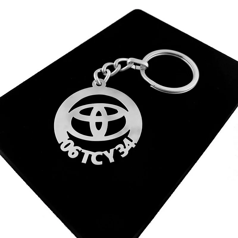 Toyota Anahtarlık - Metal Kişiye Özel 925 Ayar Gümüş Kaplama Toyota Anahtarlık - Metal Kişiye Özel 925 Ayar Gümüş Kaplama