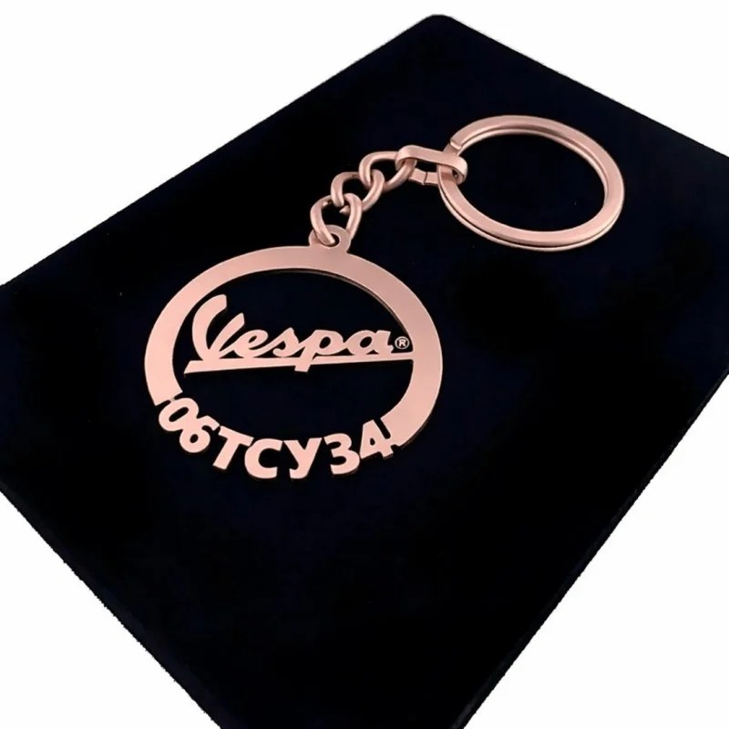 Vespa Anahtarlık - Metal Kişiye Özel Rose 24K Ayar Gerçek Altın Kaplama