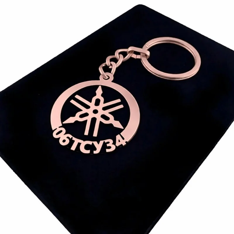 Yamaha Anahtarlık - Metal Kişiye Özel Rose 24K Ayar Gerçek Altın Kaplama