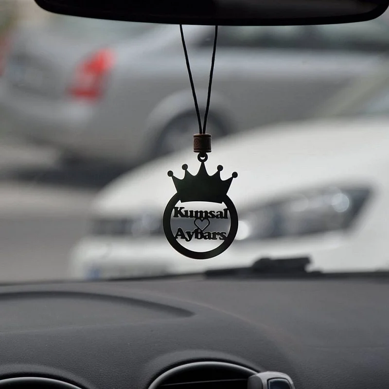 Kişiye Özel - Metal Araç Dikiz Ayna Süsü