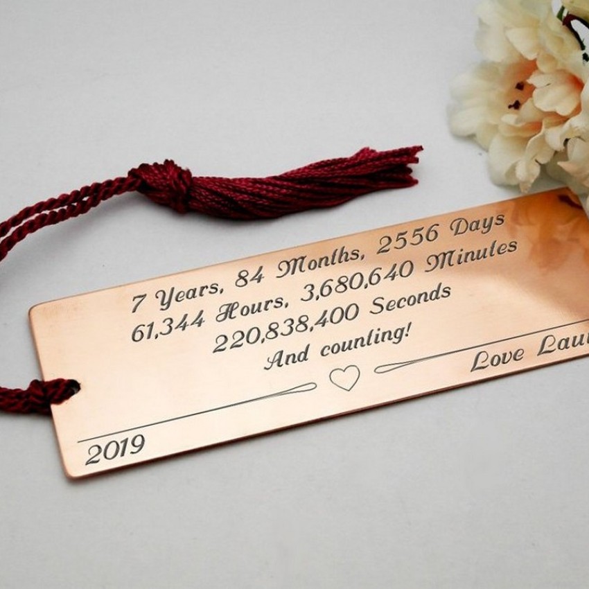 Kişiye Özel - Metal Dikdörtgen İsimli Kitap Ayracı