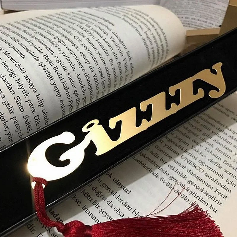 Kişiye Özel - Metal İsimli Kitap Ayracı