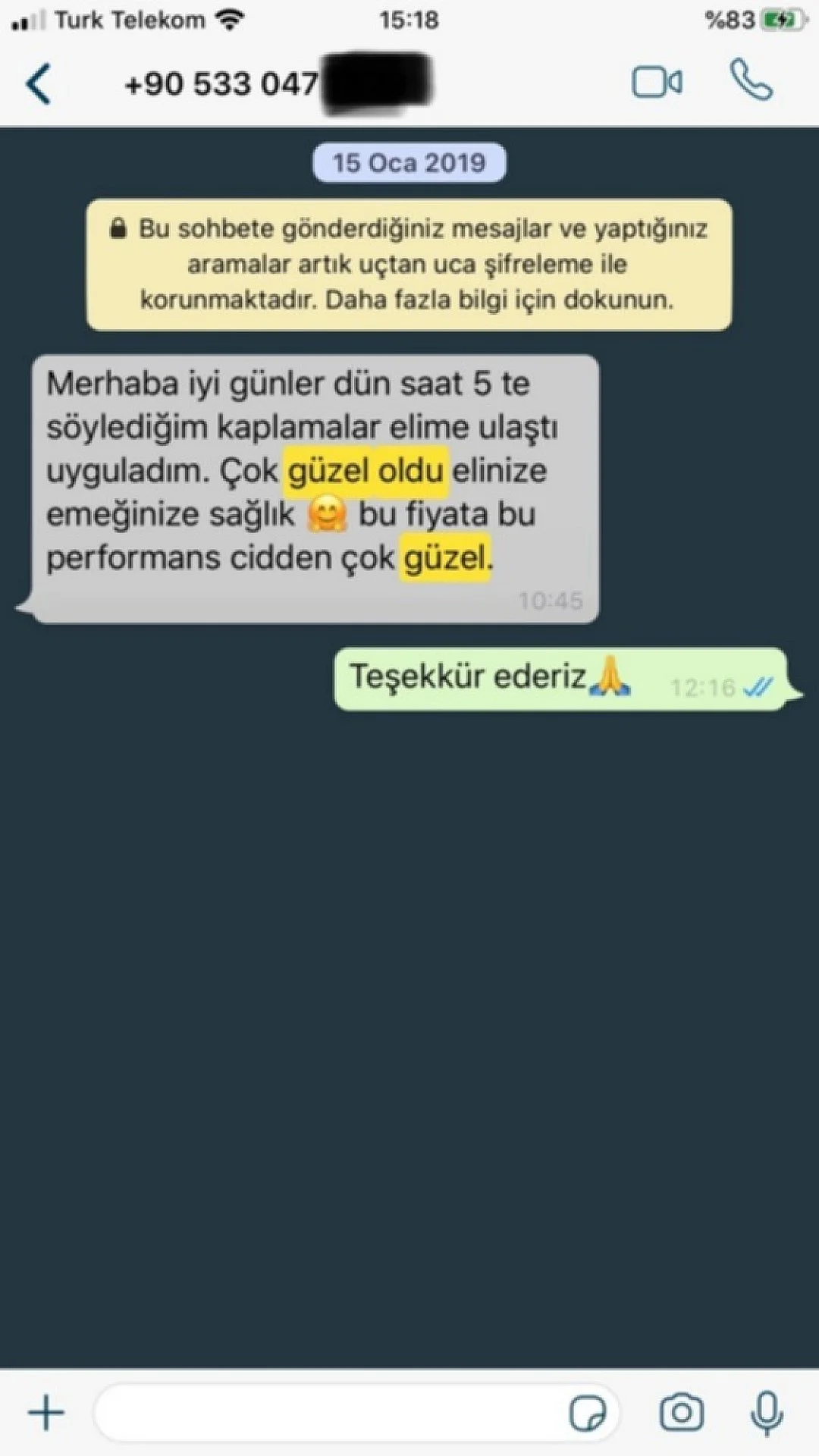 Sizden Gelen Whatsapp Mesajları