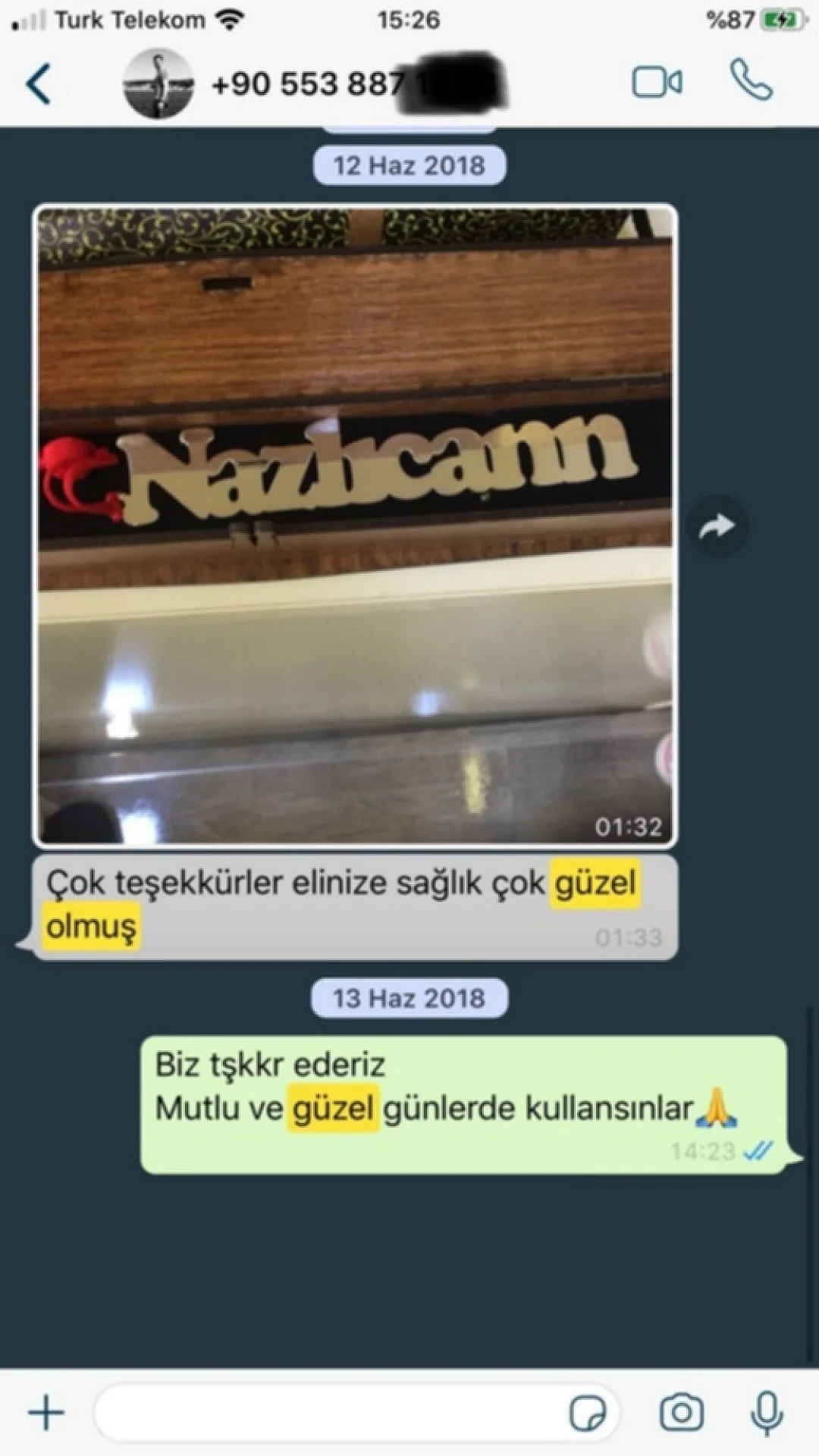 Sizden Gelen Whatsapp Mesajları