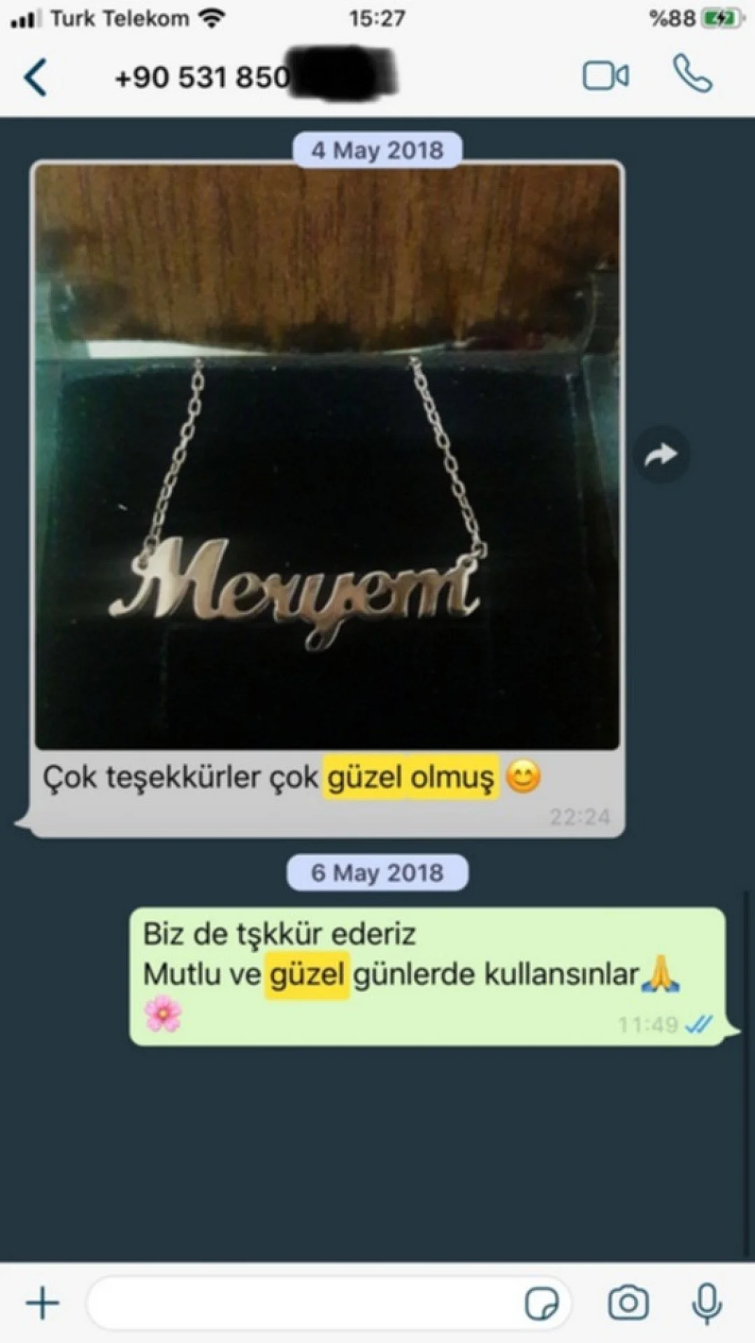 Sizden Gelen Whatsapp Mesajları