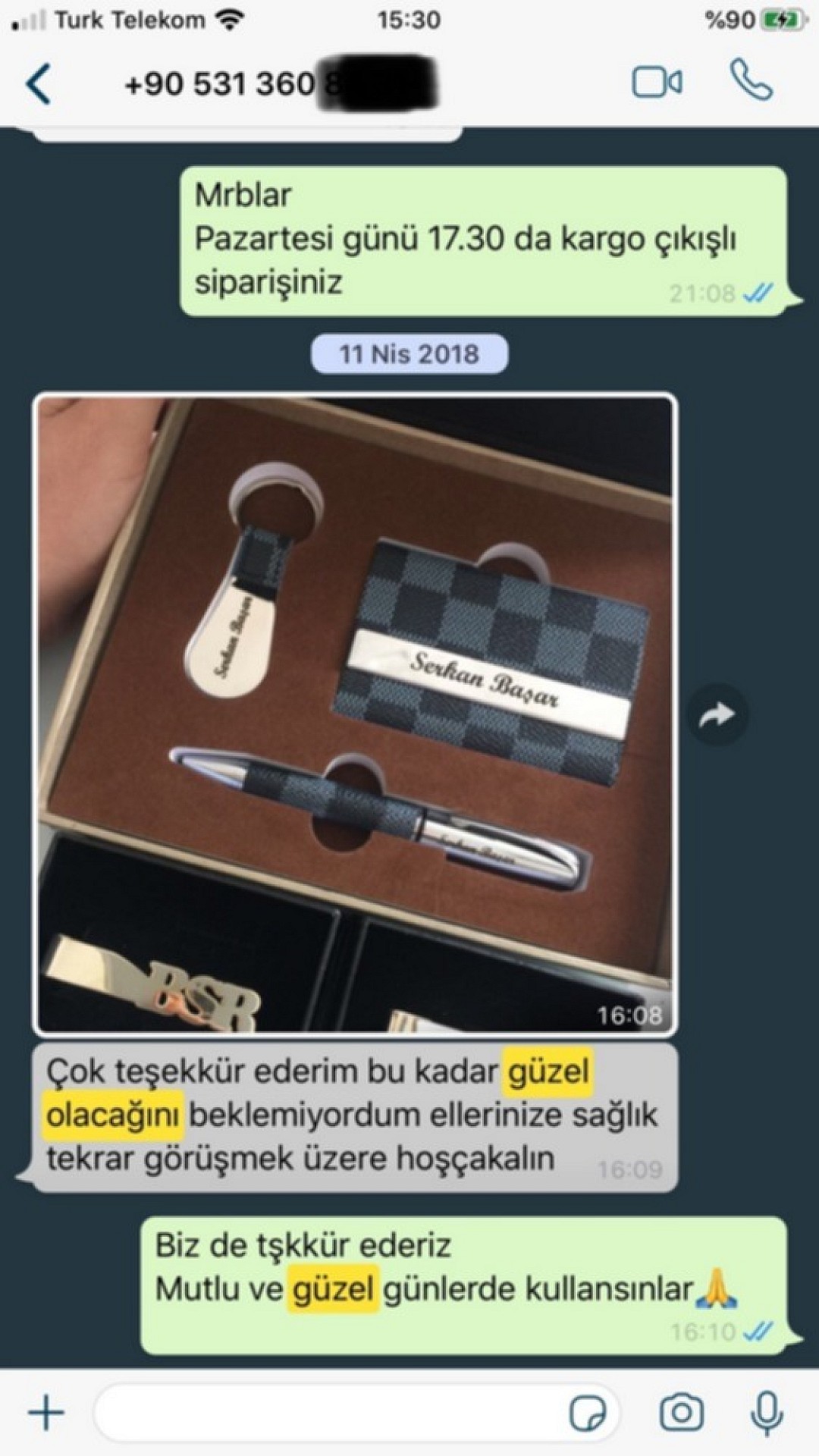 Sizden Gelen Whatsapp Mesajları