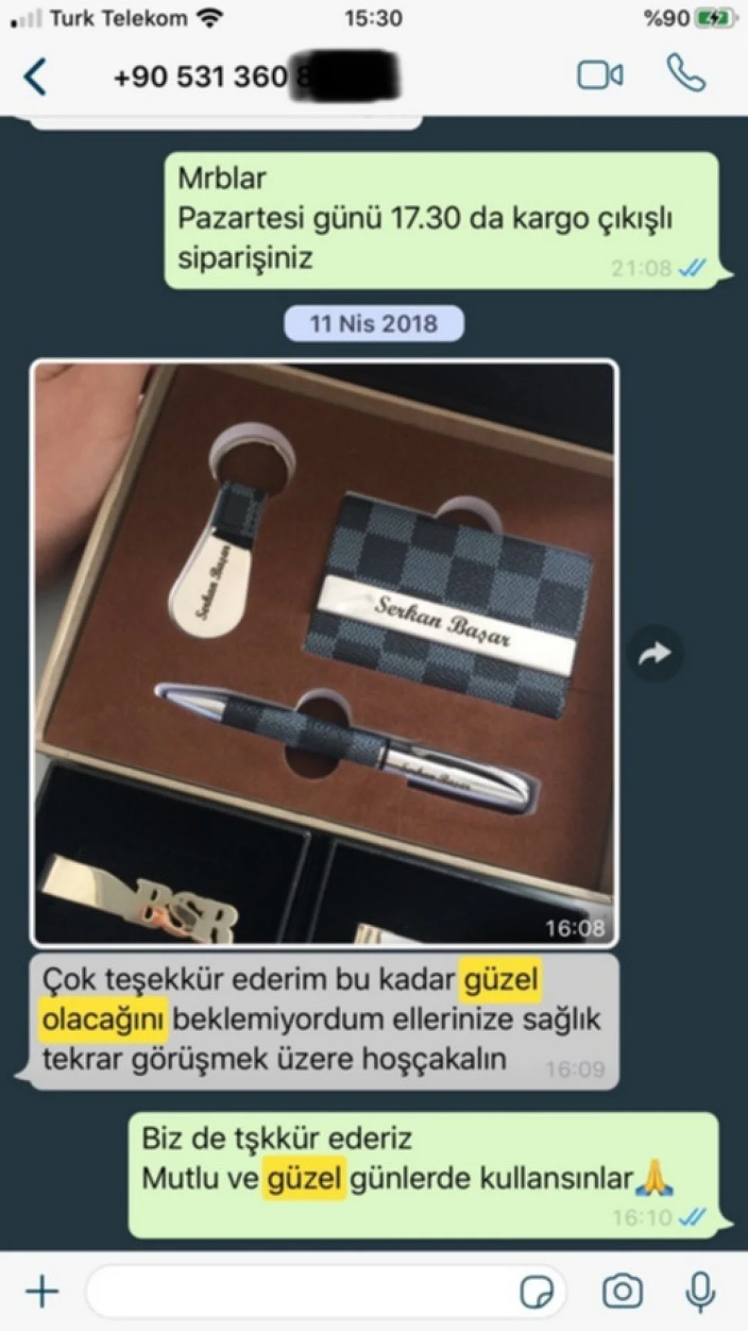 Sizden Gelen Whatsapp Mesajları