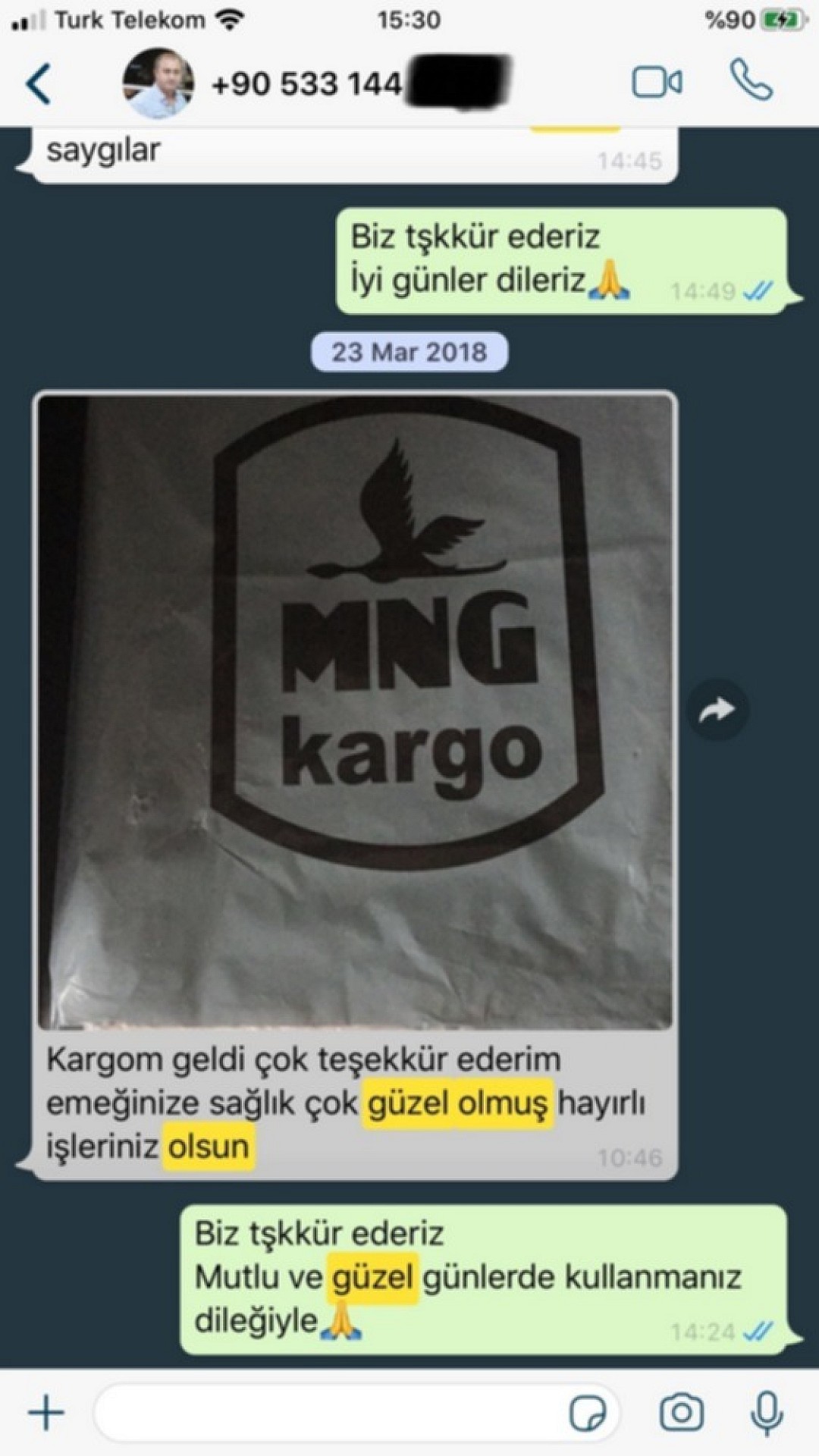 Sizden Gelen Whatsapp Mesajları
