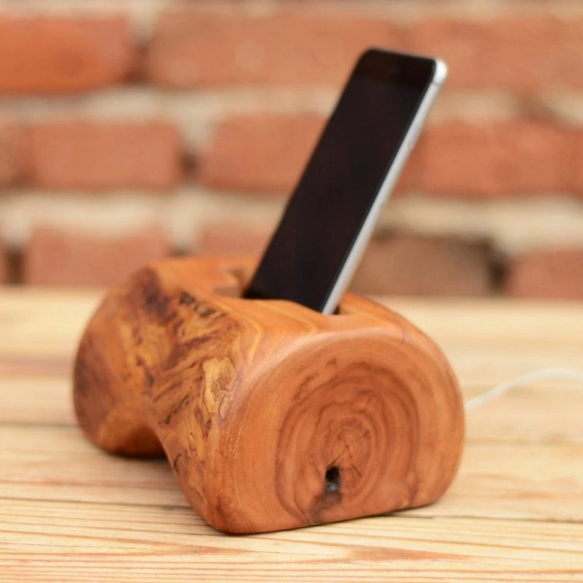 Kişiye Özel - Ahşap Özel Charging  Tasarım Cep Telefonu Standı
