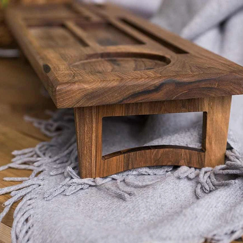 Kişiye Özel - Ahşap Çift Ayaklı Aksesuar ve Cep Telefonu Standı