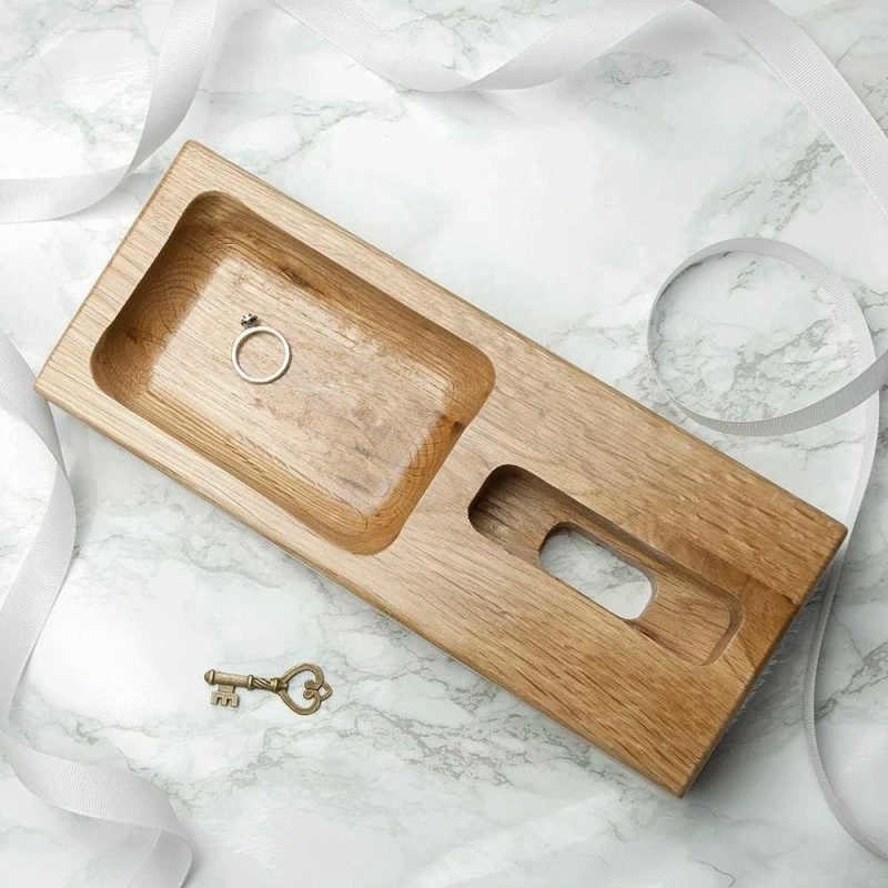 Kişiye Özel - Ahşap Dombili Aksesuar ve Cep telefonu Standı