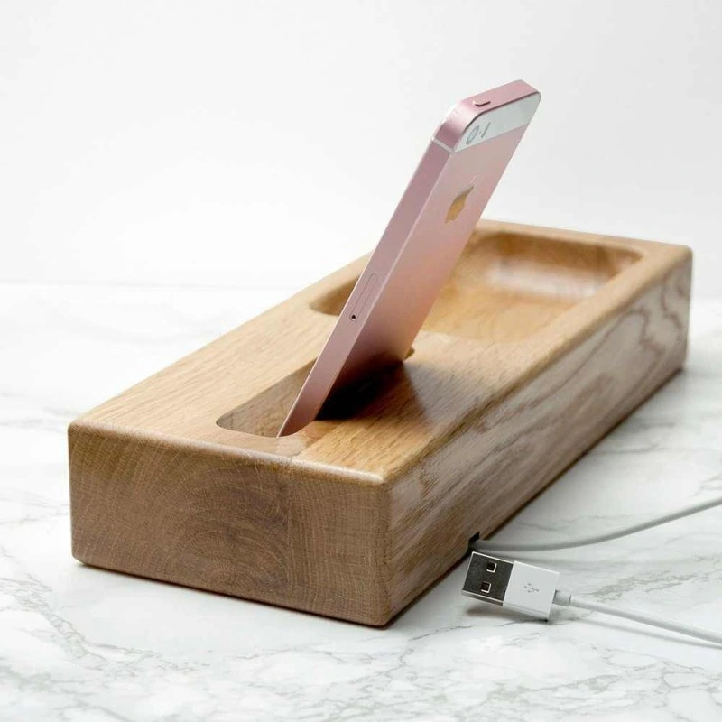 Kişiye Özel - Ahşap Dombili Aksesuar ve Cep telefonu Standı