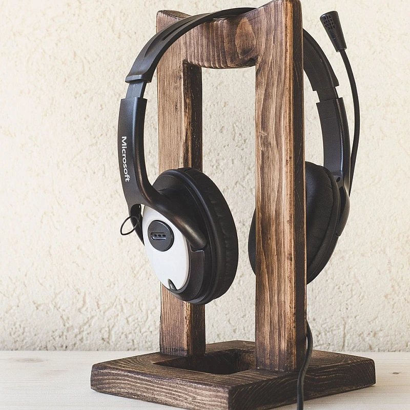 Kişiye Özel - Ahşap Standart Kulaklık Tutucu