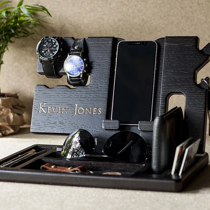 Kişiye Özel - Ahşap Paper Aksesuar ve Cep Telefonu Standı