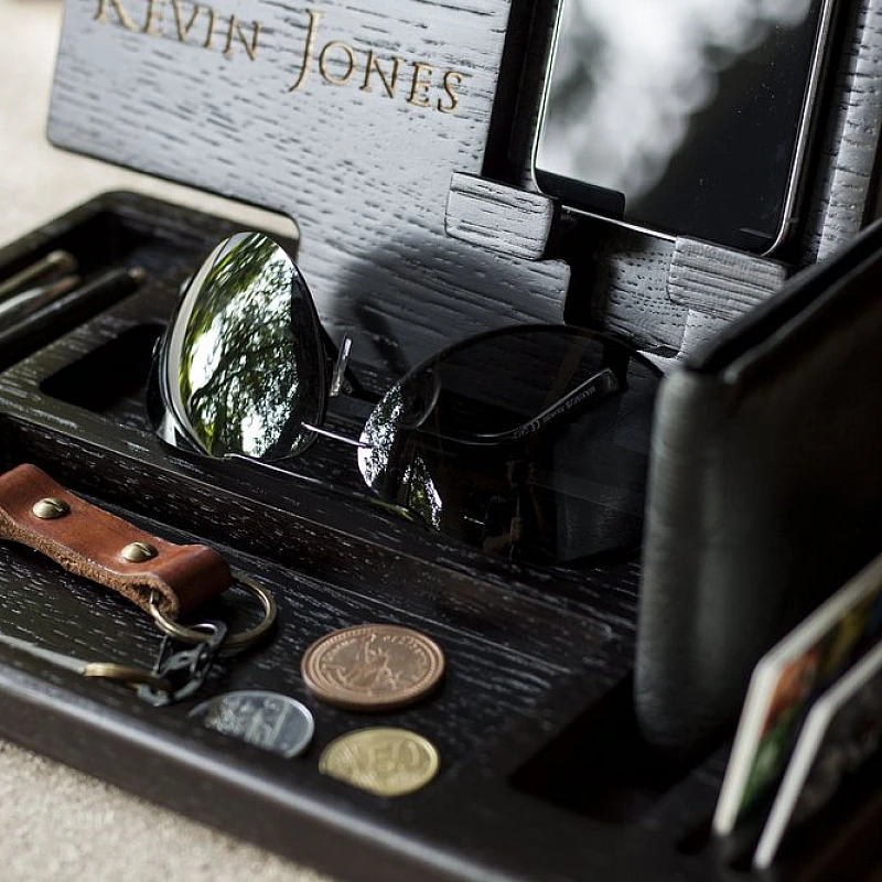 Kişiye Özel - Ahşap Paper Aksesuar ve Cep Telefonu Standı