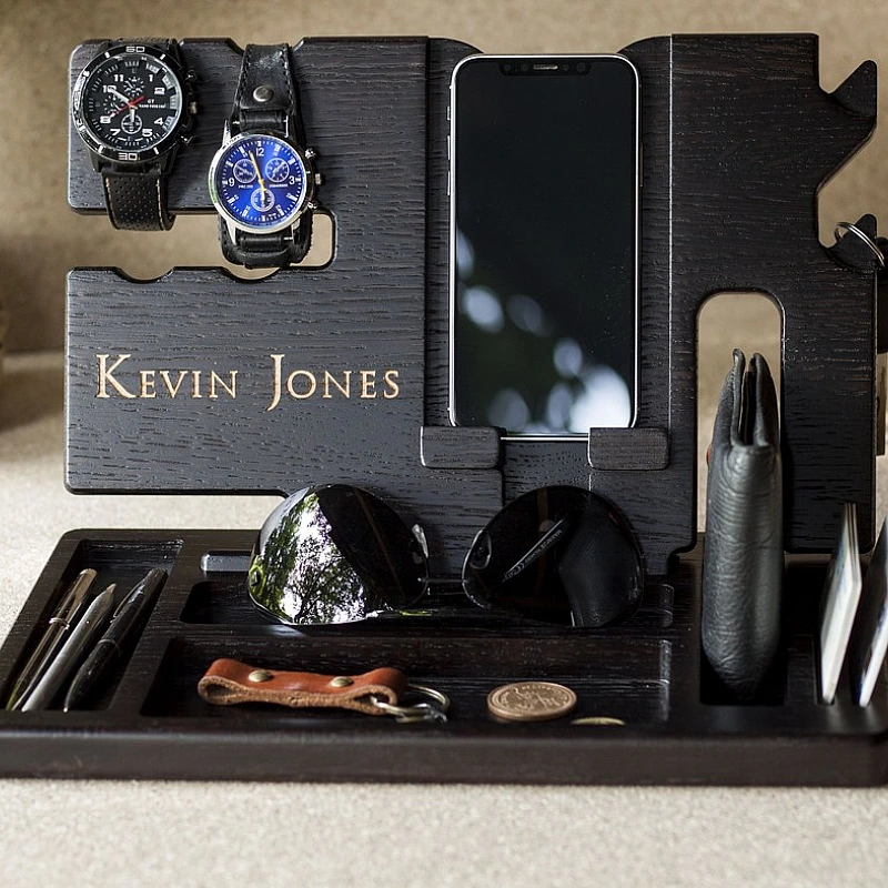 Kişiye Özel - Ahşap Paper Aksesuar ve Cep Telefonu Standı