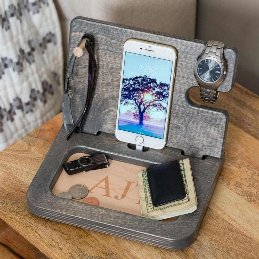 Kişiye Özel - Ahşap S Seri Aksesuar ve Cep Telefonu Standı 