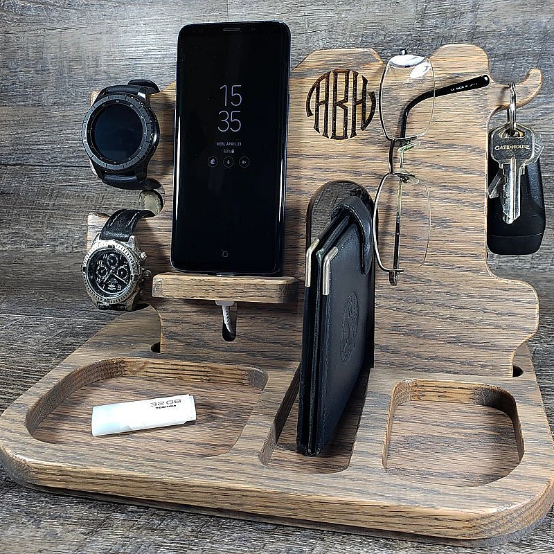 Kişiye Özel - Ahşap Aksesuar ve Cep Telefonu Standı Smoont Seri