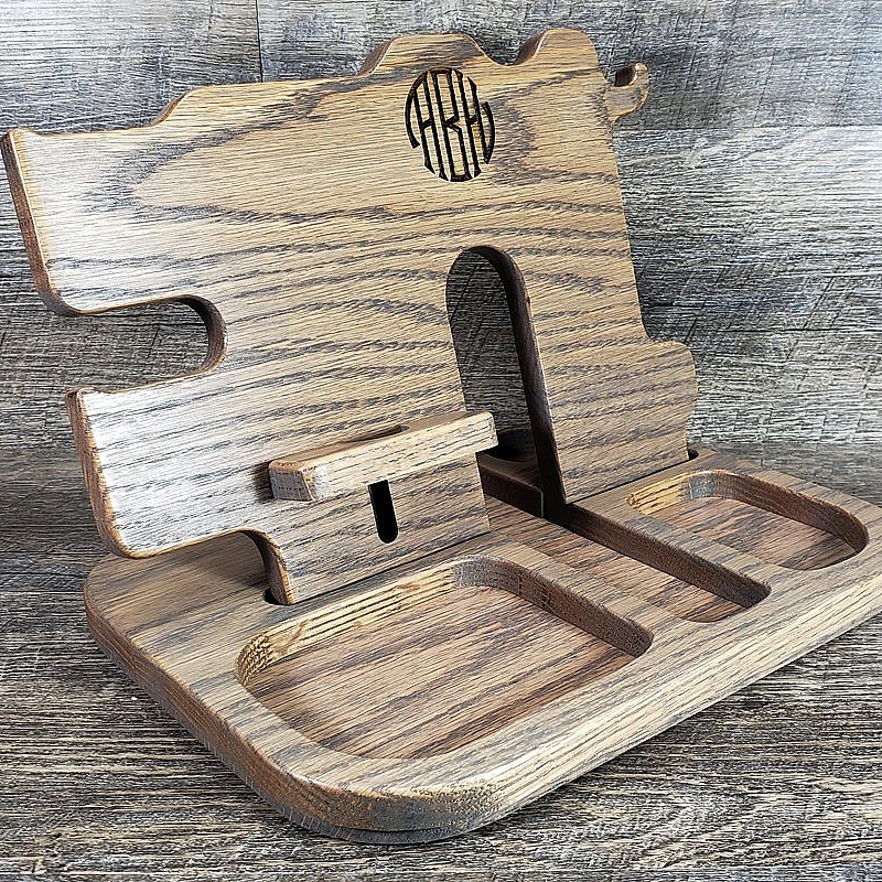 Kişiye Özel - Ahşap Aksesuar ve Cep Telefonu Standı Smoont Seri